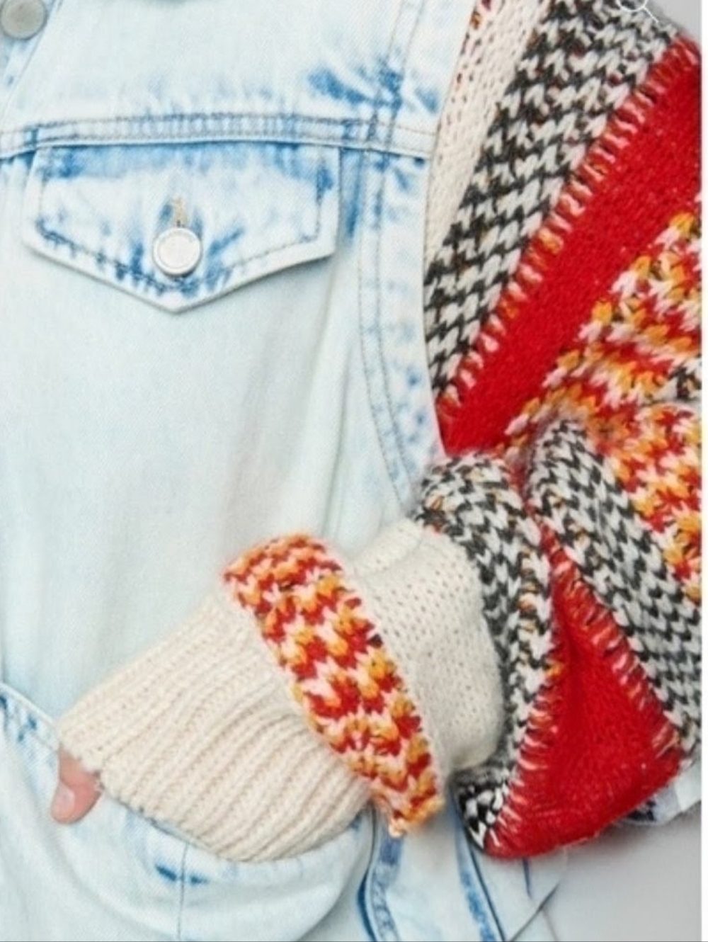 BLANKNYC | $198 Happy Promises Knit & Denim Trucker Jacket - Picture 6 of 8